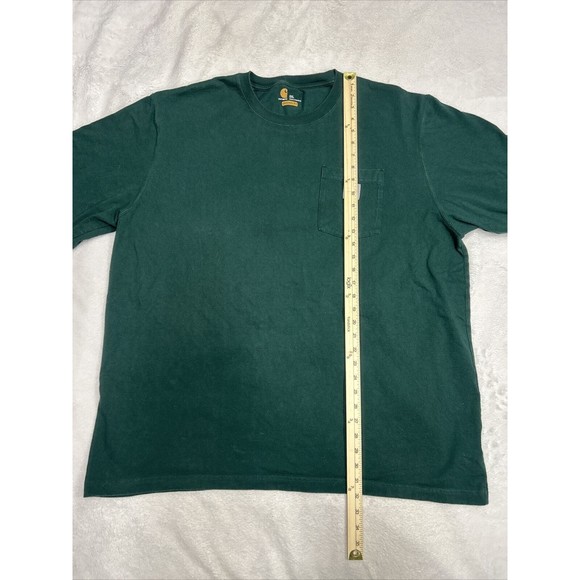 Carhartt Men's Original Fit Green Short Sleeve Pocket T-Shirt Size 2XL K87 HTG - Picture 5 of 6